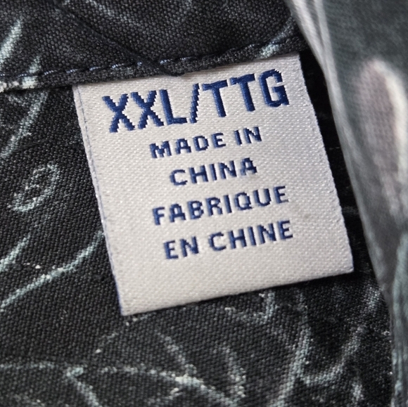 TOMMY BAHAMA Big And Tall Silk Luminescent Fronds Long Sleeve Shirt  size XXL - Picture 14 of 16